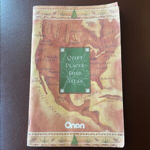 VTG Quiet Places Road Atlas - 1994 Onan paperback of Maps United States, etc